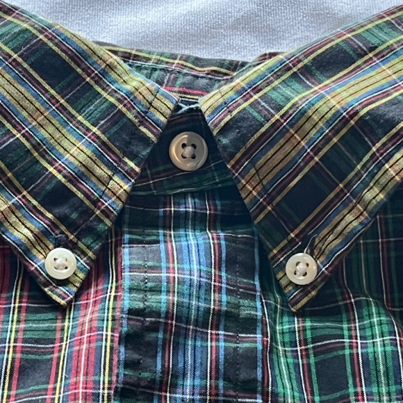 Retro vtg y2k‎ Polo Ralph Lauren classic fit men's button plaid  oxford colorful - Picture 5 of 11